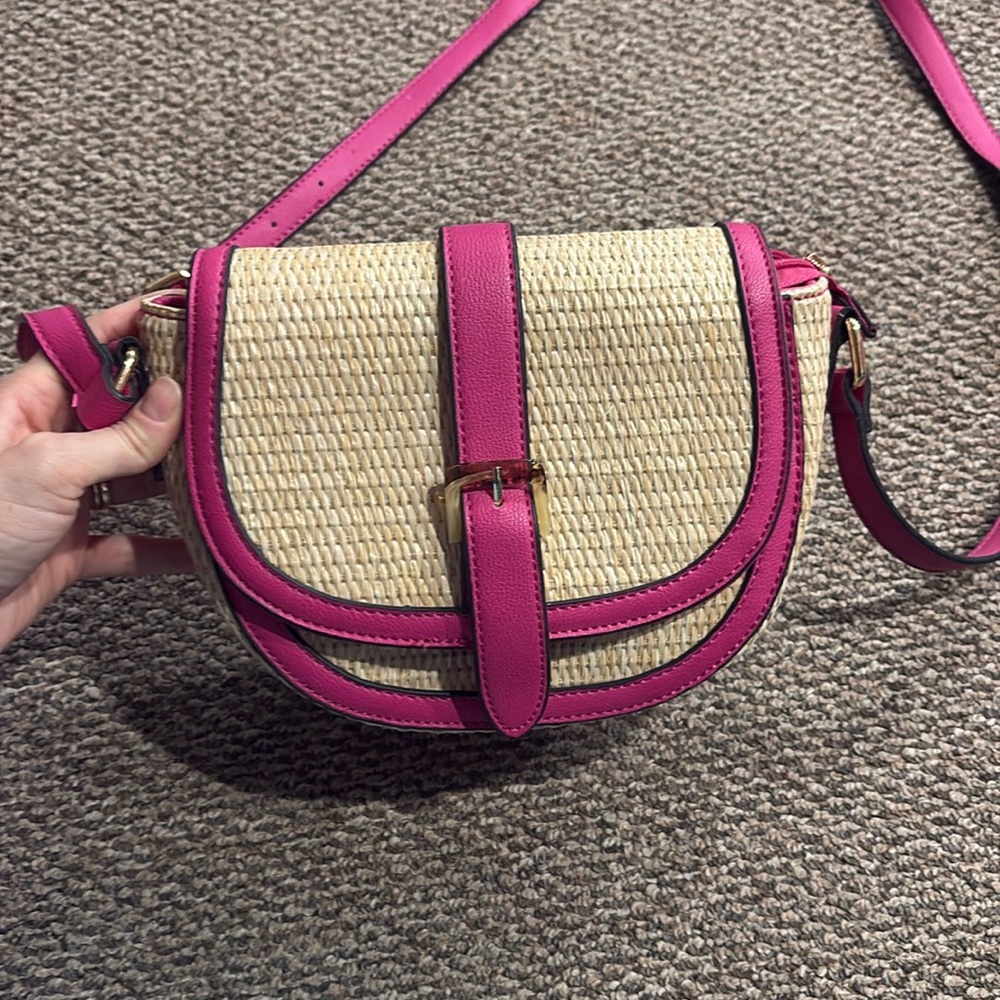 Izzy & Ali straw crossbody bag